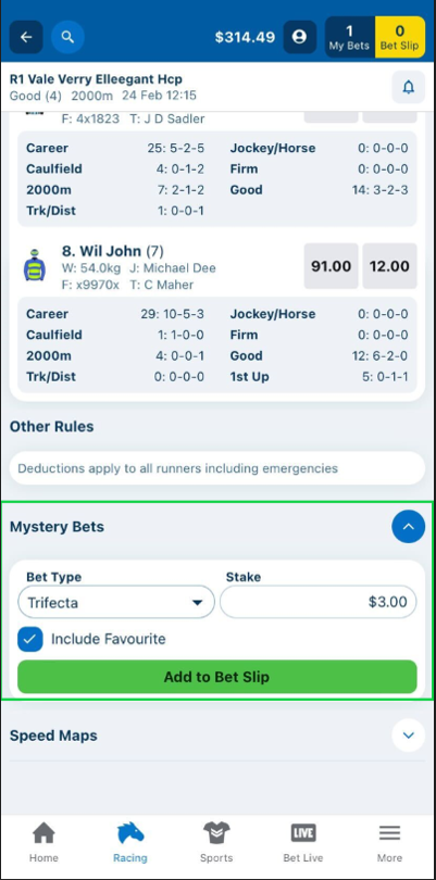 Photo: how to place a mystery bet on sports bet