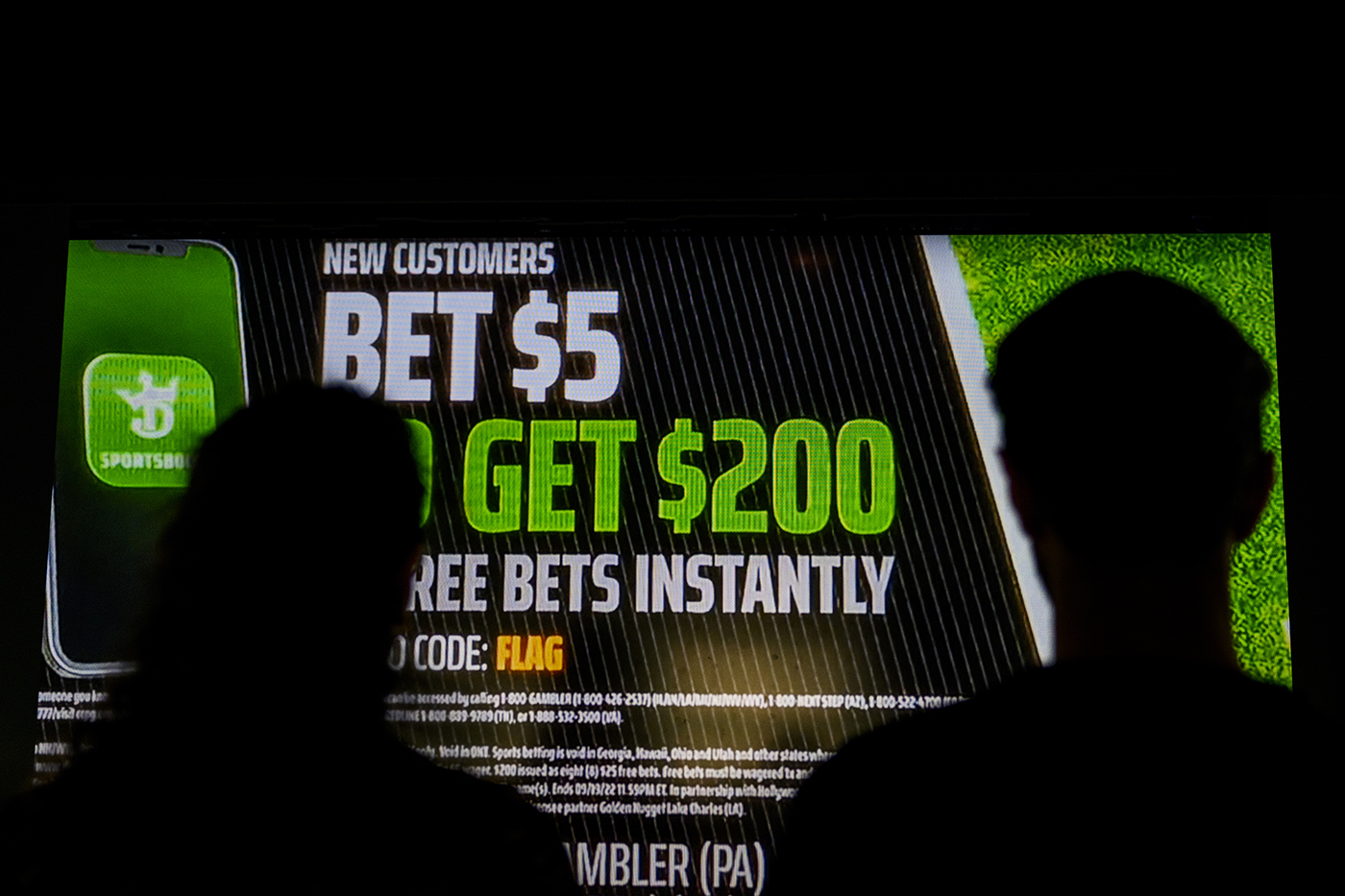 Photo: what do they day on the sports bet advertisement