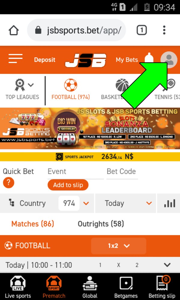 Photo: how to change accounts on sports bet