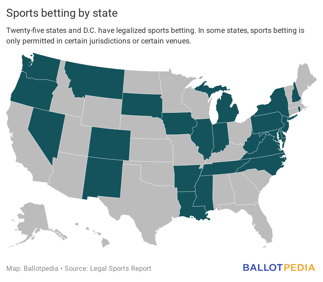 Photo: how many states have legalized sports betting