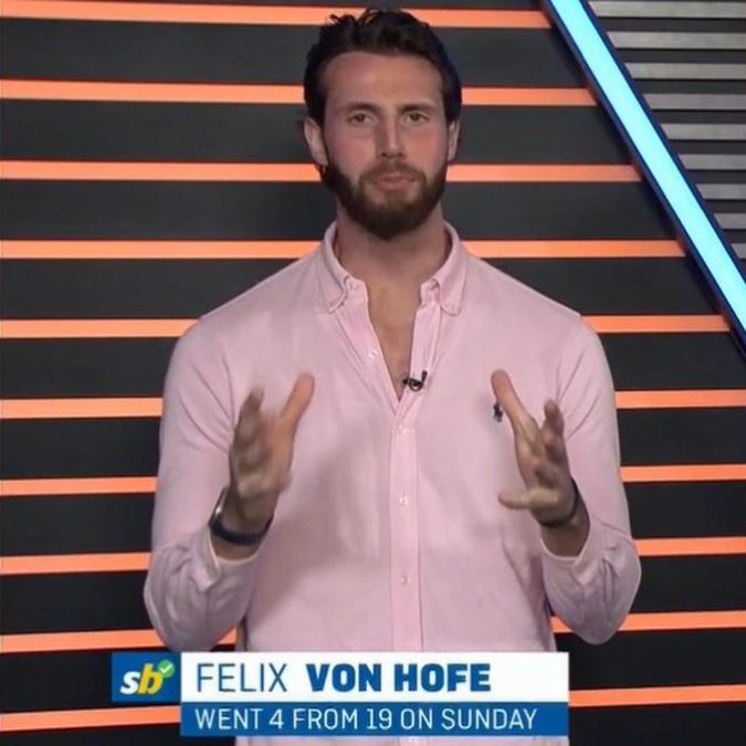 Photo: what sports betting does felix von hofe talk of
