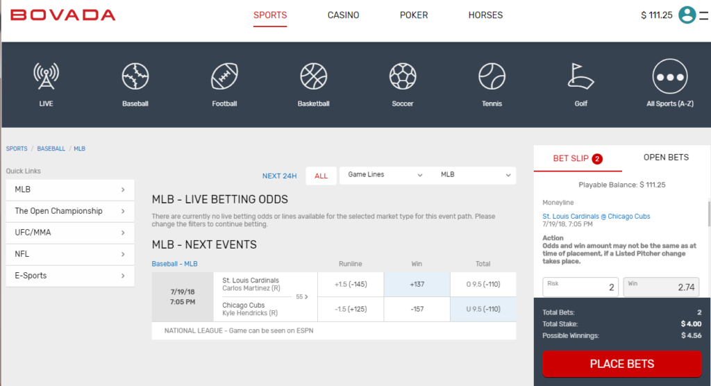 Photo: does bovada have betting on college sports