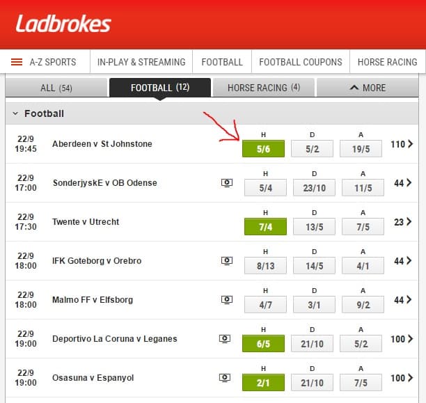 Photo: how to bet a double on different sports ladbrokes