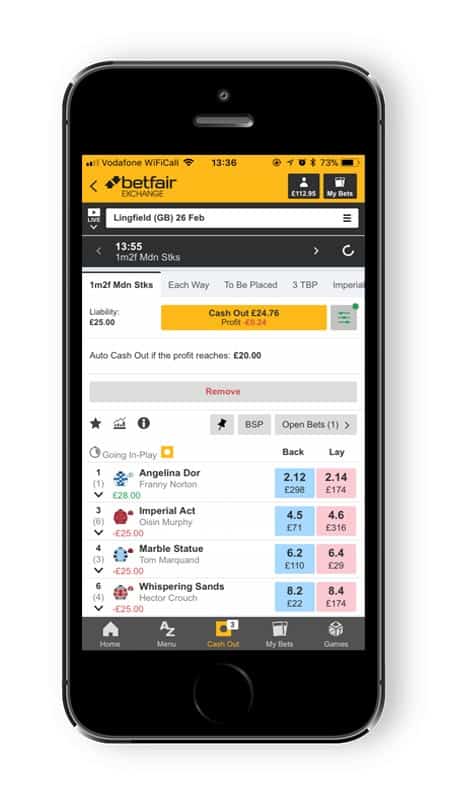 Photo: how to cash out on sports betting app