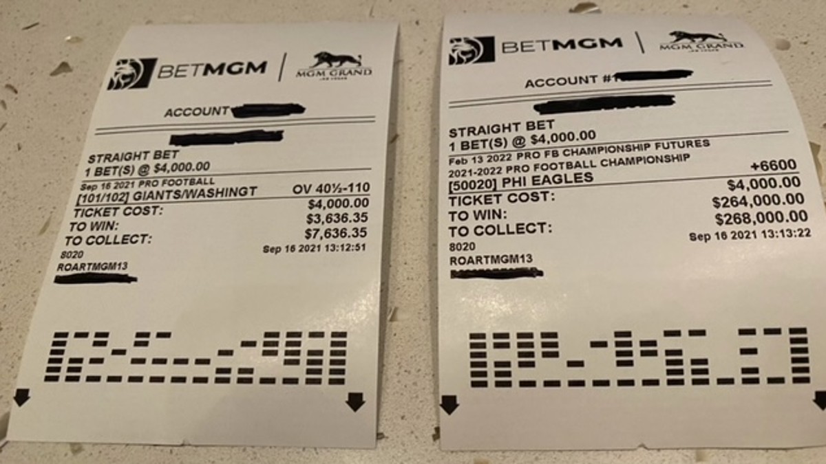 Photo: how to mail a sports bet ticket to mandalay bay