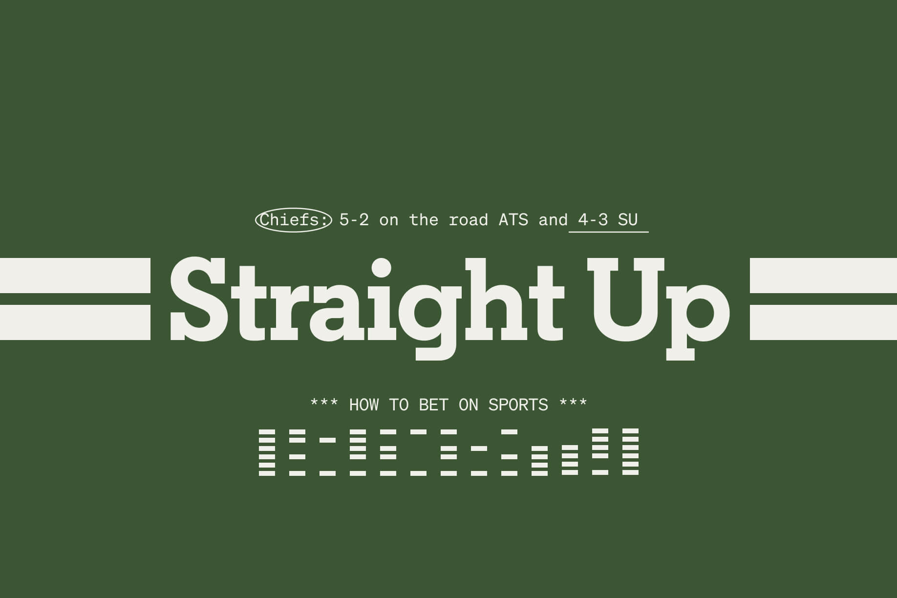 Photo: what does straight up mean in sports betting